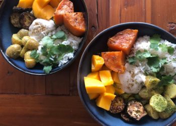 recipe nutrition yogabowl bowl food mango orange
